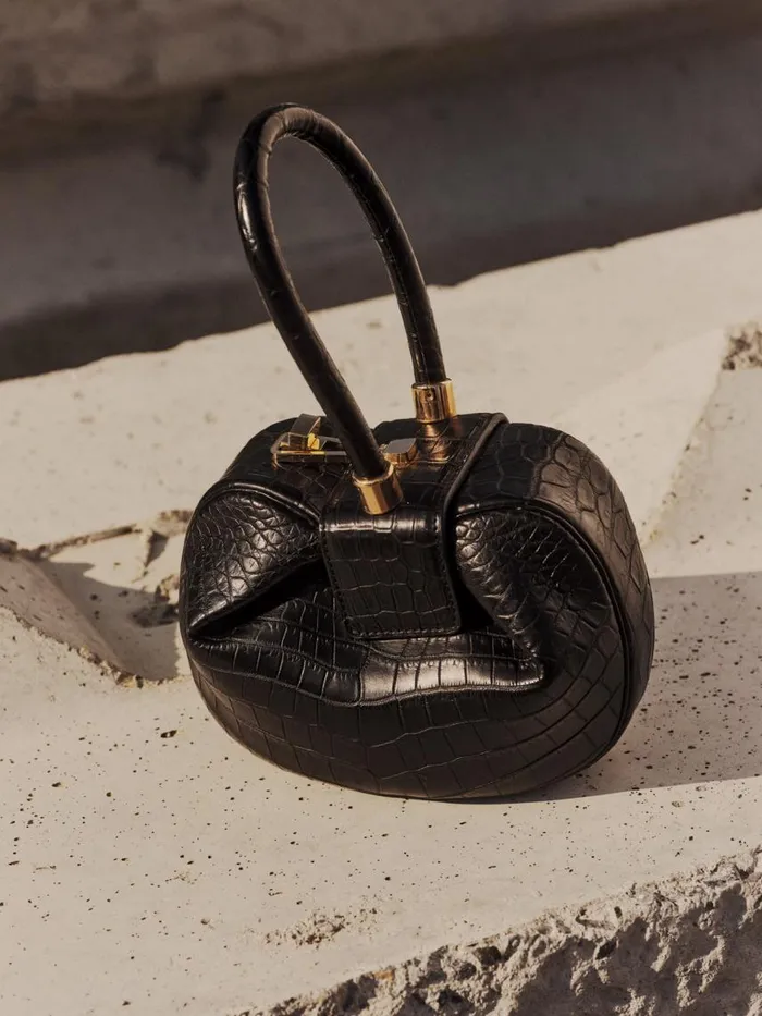 WomenMen Top Handles Gabriela Hearst Demi Bag In Black Crocodile Leather