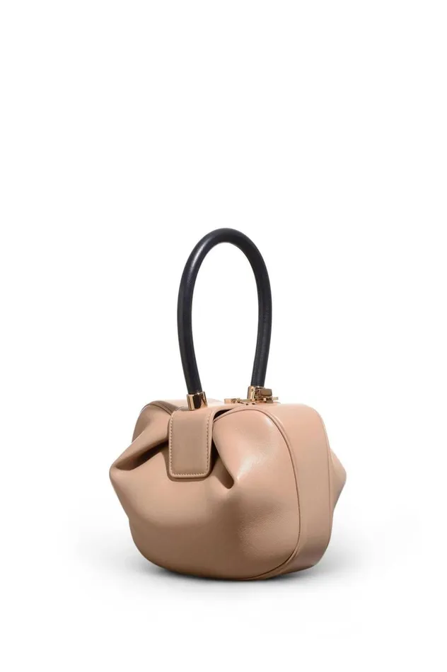 WomenMen Top Handles Gabriela Hearst Demi Bag In Nude and Navy Nappa Leather