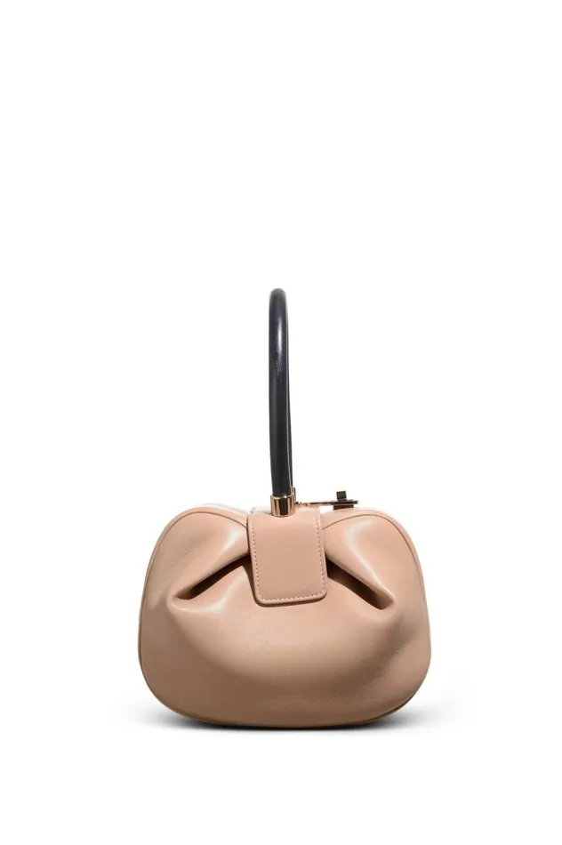 WomenMen Top Handles Gabriela Hearst Demi Bag In Nude and Navy Nappa Leather