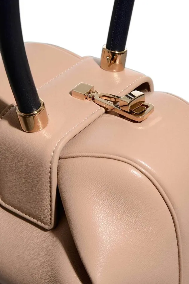 WomenMen Top Handles Gabriela Hearst Demi Bag In Nude and Navy Nappa Leather