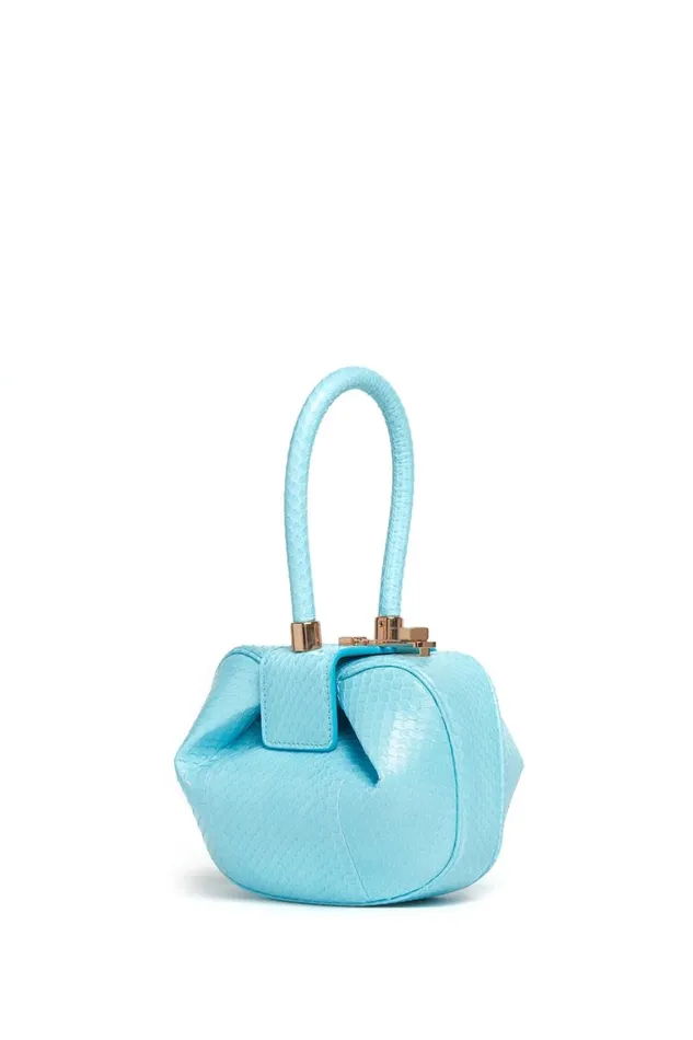 WomenMen Top Handles Gabriela Hearst Demi Bag In Pale Blue Snakeskin