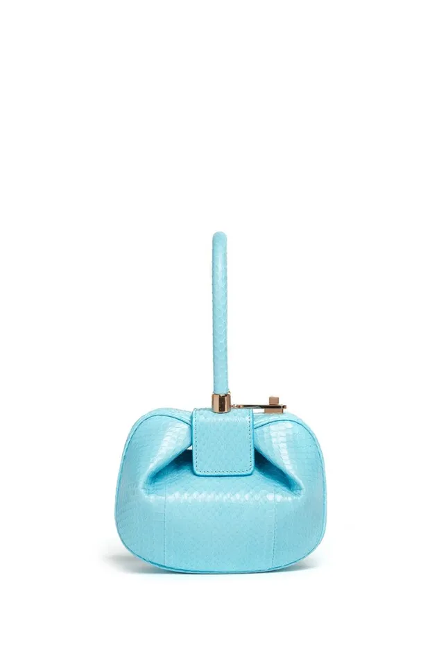 WomenMen Top Handles Gabriela Hearst Demi Bag In Pale Blue Snakeskin