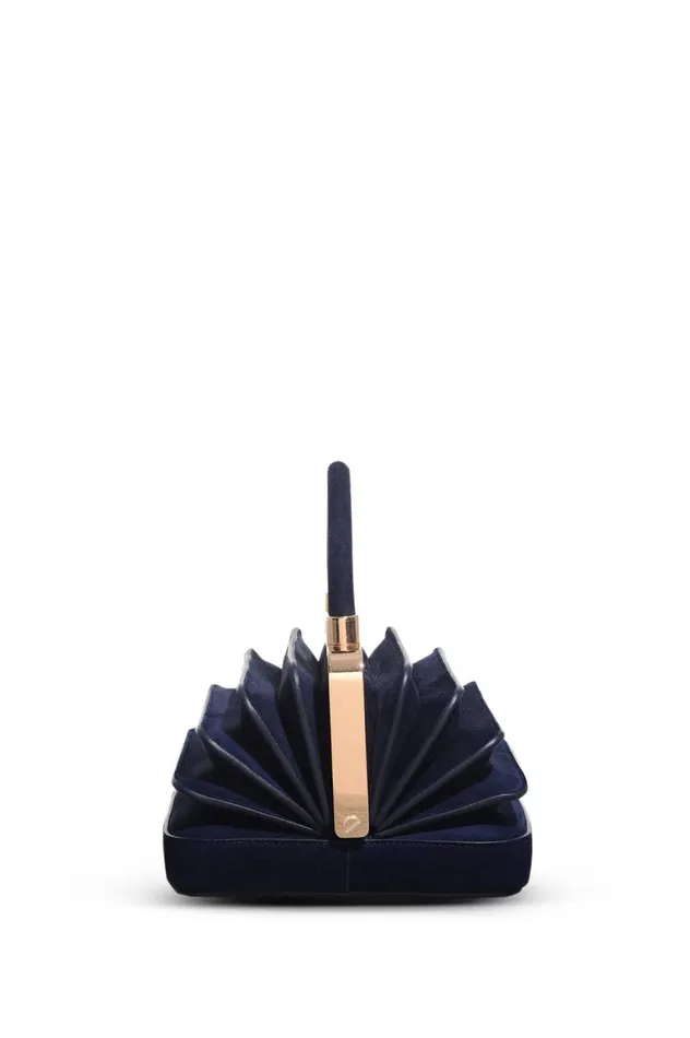 WomenMen Top Handles Gabriela Hearst Diana Bag In Navy Suede