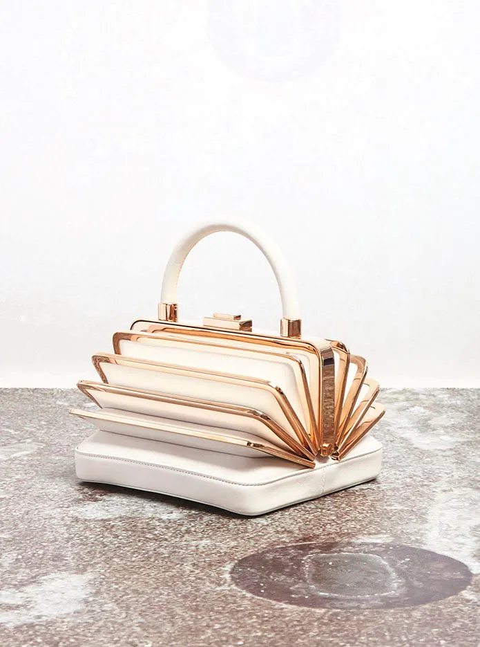 WomenMen Top Handles Gabriela Hearst Diana Midas Bag In Ivory Nappa Leather