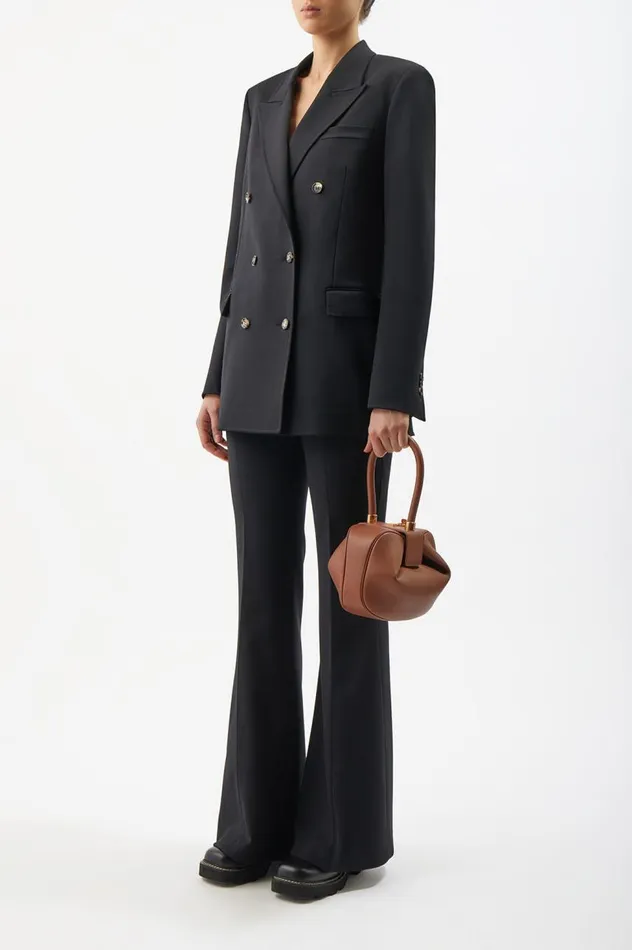 WomenMen Top Handles Gabriela Hearst Nina Bag In Black Nappa Leather With Snakeskin Handle