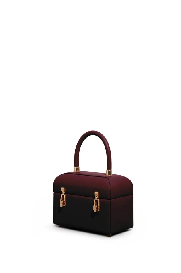 WomenMen Top Handles Gabriela Hearst Patsy Bag In Bordeaux Nappa Leather