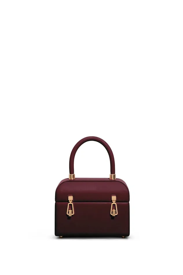 WomenMen Top Handles Gabriela Hearst Patsy Bag In Bordeaux Nappa Leather