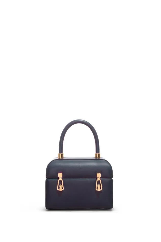 WomenMen Top Handles Gabriela Hearst Patsy Bag In Navy Nappa Leather