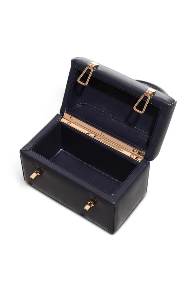 WomenMen Top Handles Gabriela Hearst Patsy Bag In Navy Nappa Leather