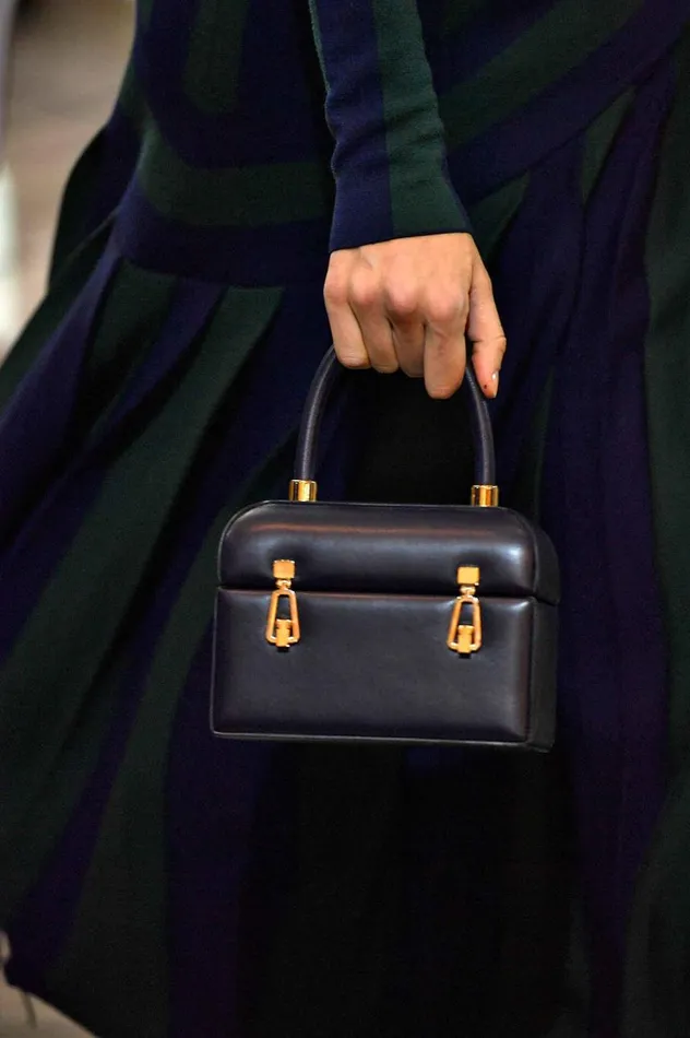 WomenMen Top Handles Gabriela Hearst Patsy Bag In Navy Nappa Leather