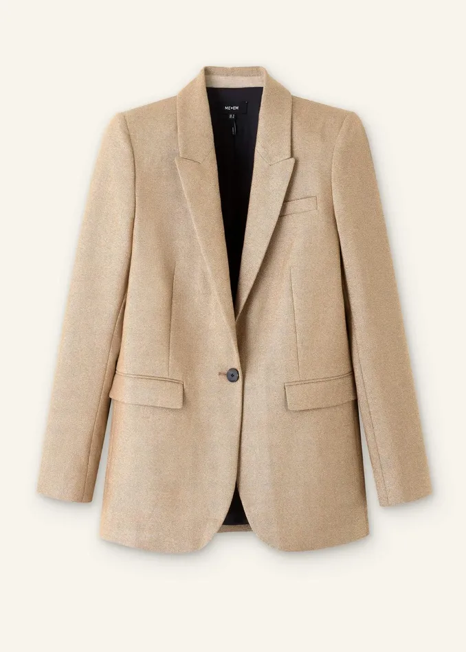 Women Metallic Blazer Metallic MEEM