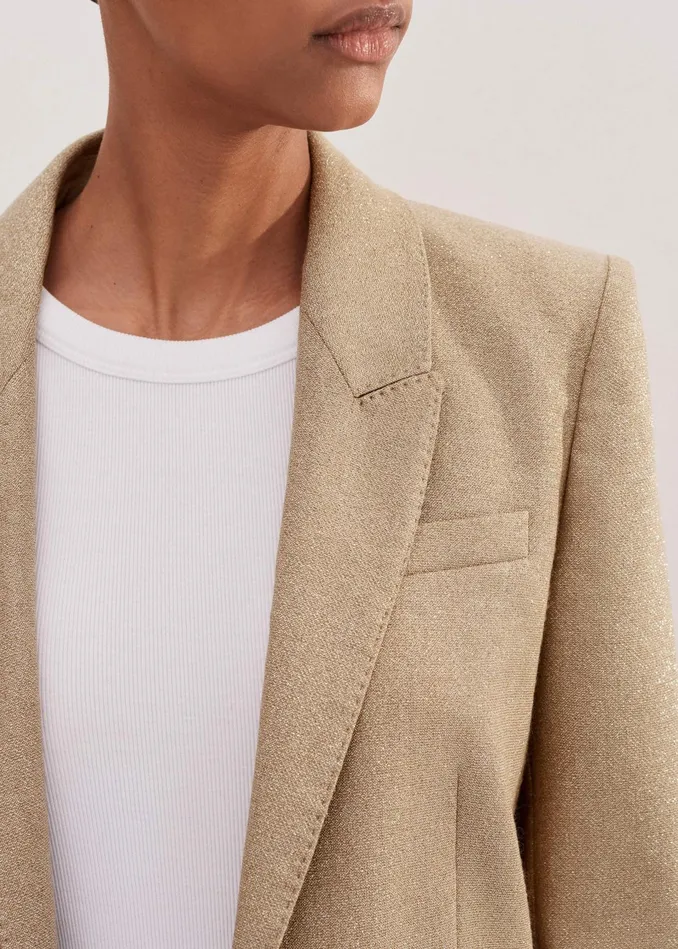 Women Metallic Blazer Metallic MEEM