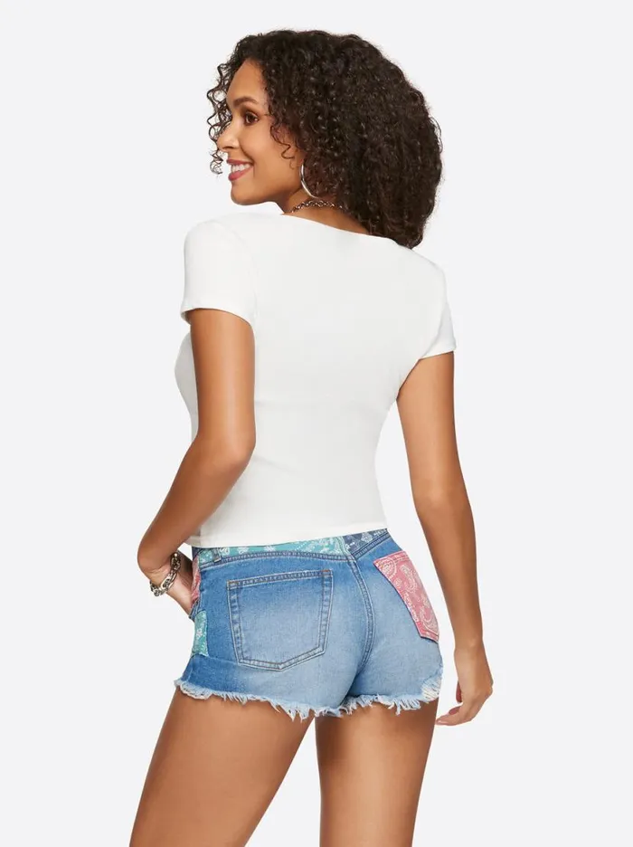 Women Min Top In Snow White Jessica Simpson Tops and Tees