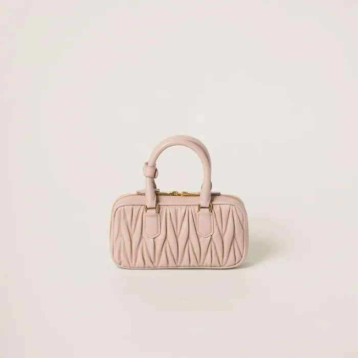 Women Mini Bags Miu Miu Arcadie Matelass Nappa Leather Minibag Powder Pink Women Mini Bags Miu Miu Arcadie Matelass Nappa Leather Minibag Powder Pink