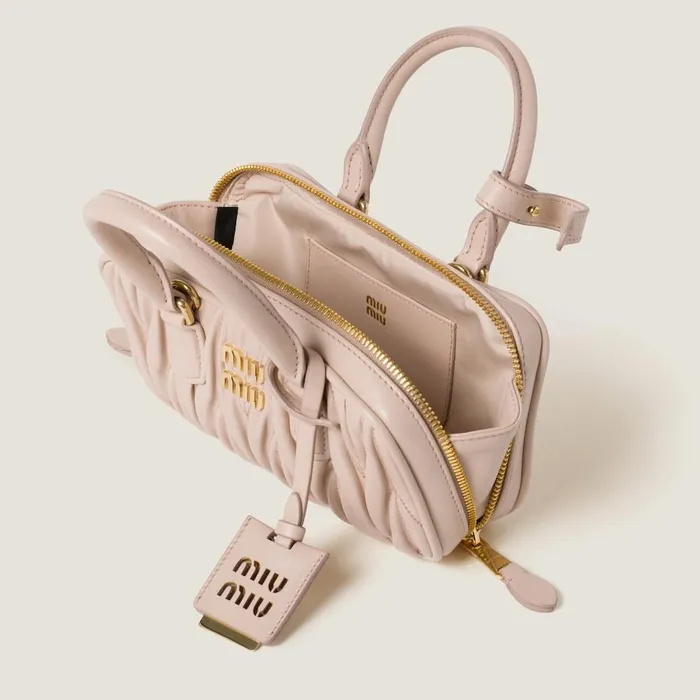 Women Mini Bags Miu Miu Arcadie Matelass Nappa Leather Minibag Powder Pink Women Mini Bags Miu Miu Arcadie Matelass Nappa Leather Minibag Powder Pink