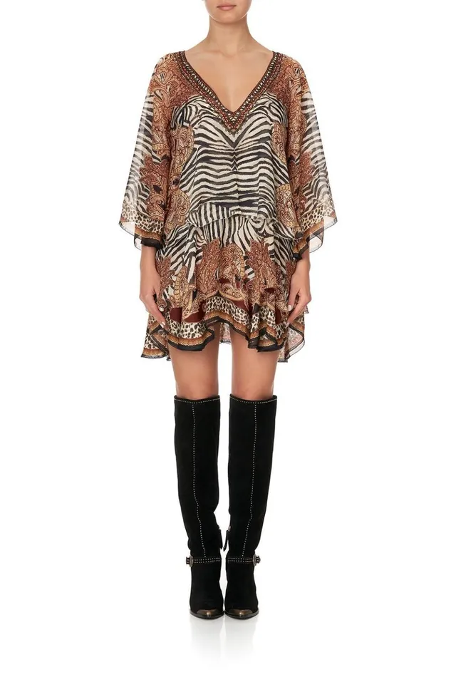 Women Mini Dresses Camilla Layered Frill Short Dress Wild Fire