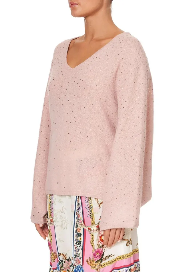 Women Modest Clothing Camilla Knit V Neck Jumper W Dolman Sleeve Party In The Palace