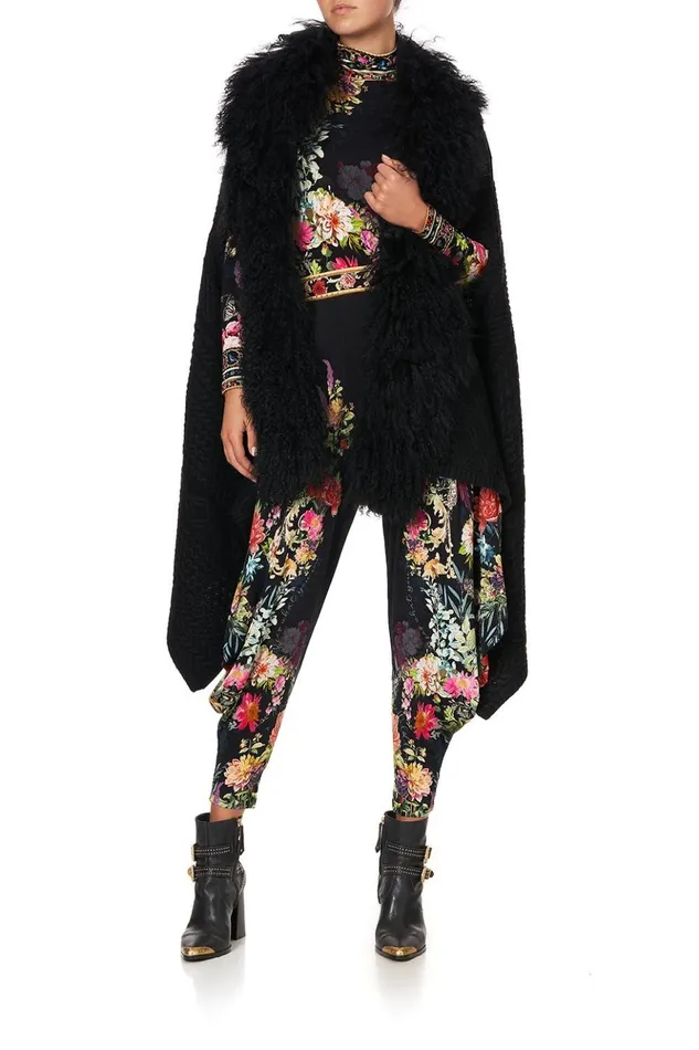 Women Modest Clothing Camilla Shearling Cape Hampton Hive