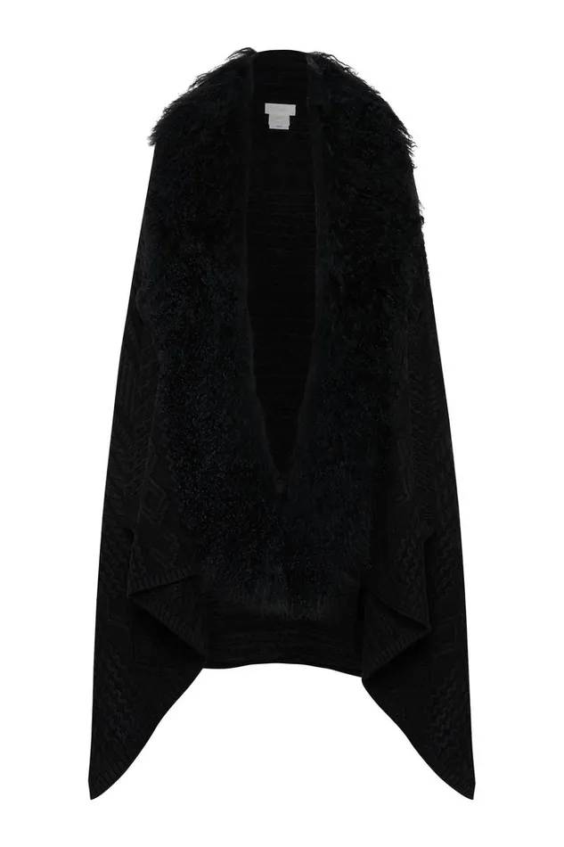 Women Modest Clothing Camilla Shearling Cape Hampton Hive