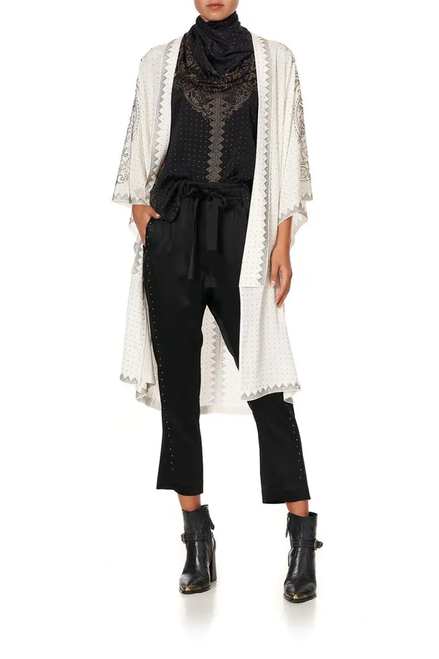 Women Modest Clothing Camilla T Back Shoestring Top Luxe Black