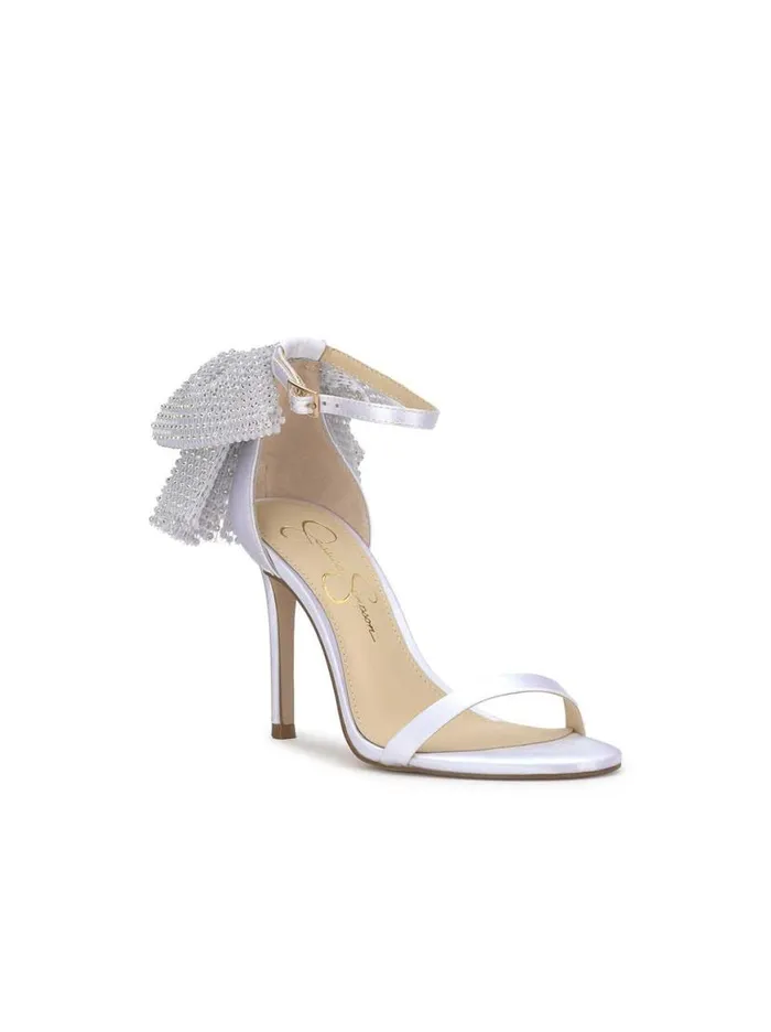 Women Moure Bow Heel In White Jessica Simpson Pumps