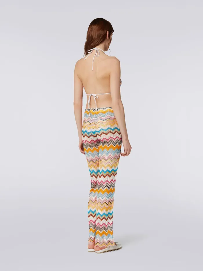 Women Multicoloured Zigzag Cover Up Trousers Multicoloured Missoni Beachwear