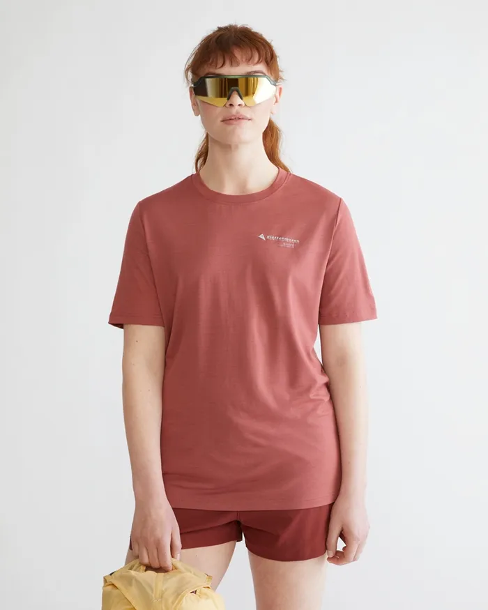 Women Narfi Short Sleeve Tee Mineral Blue Klttermusen TShirts