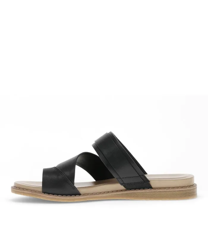 Women Nat Slide Sandal Black Baretraps Slides and Slip On Sandals