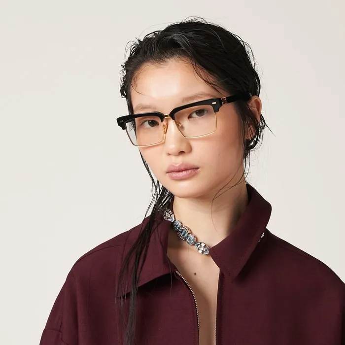 Women Necklaces Miu Miu Metal Necklace With Crystals Aquamarine Women Necklaces Miu Miu Metal Necklace With Crystals Aquamarine