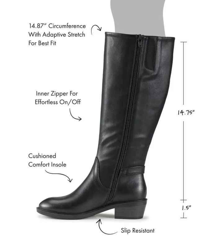 Women Nena Riding Boot Black Baretraps Knee High Boots