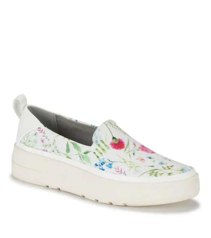 Women Nevin Slip On Sneaker White Multi Flower Canvas Baretraps Flats and Loafers