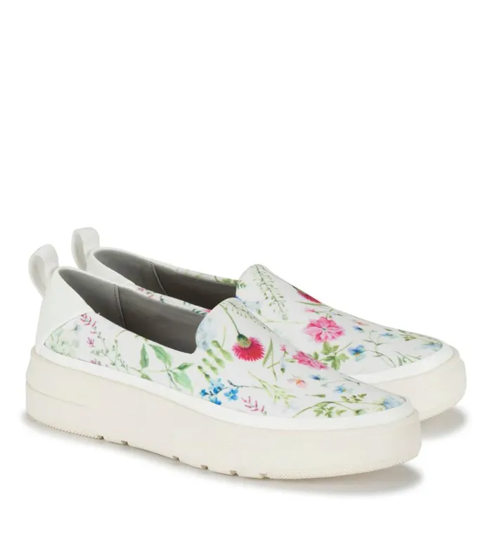 Women Nevin Slip On Sneaker White Multi Flower Canvas Baretraps Flats and Loafers