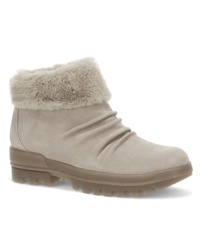 Women Nuri Cold Weather Bootie Taupe Ice Suede Baretraps Booties