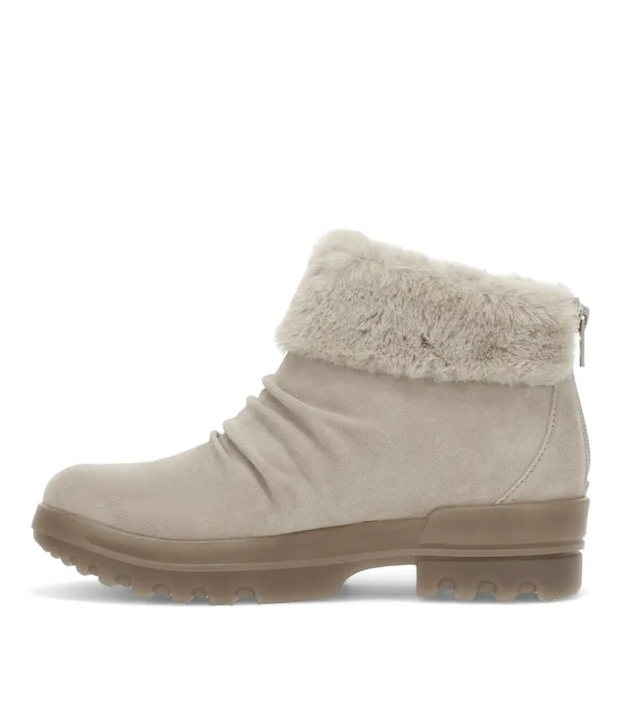 Women Nuri Cold Weather Bootie Taupe Ice Suede Baretraps Booties
