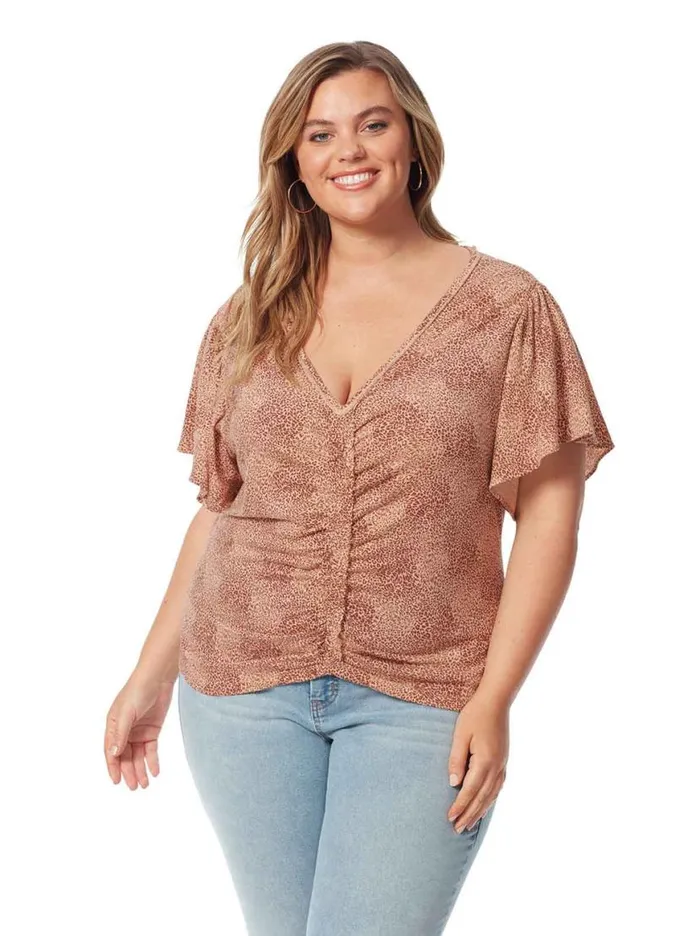 Women Ophelia Top In Winding Leopard Jessica Simpson Tops and Tees