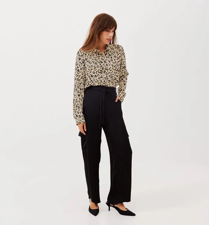 Women Oversized Shirt 8211 Ecru Prints Promod Shirts And Tunics Women Oversized Shirt 8211 Ecru Prints Promod Shirts And Tunics