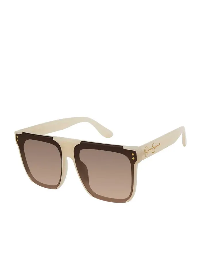 Women Oversized Square Sunglasses In Cream Jessica Simpson Sunglasses