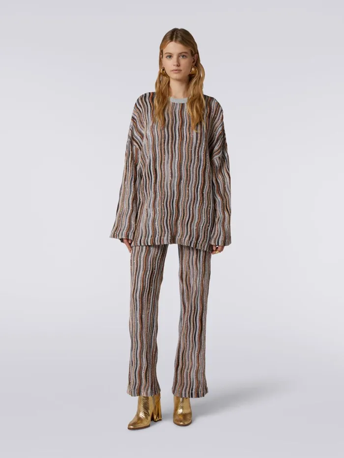 Women Oversized Viscose Blend Jumper With Lurex Multicoloured Missoni Tshirts And Tops Women Oversized Viscose Blend Jumper With Lurex Multicoloured Missoni Tshirts And Tops