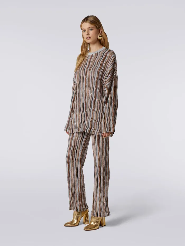 Women Oversized Viscose Blend Jumper With Lurex Multicoloured Missoni Tshirts And Tops Women Oversized Viscose Blend Jumper With Lurex Multicoloured Missoni Tshirts And Tops