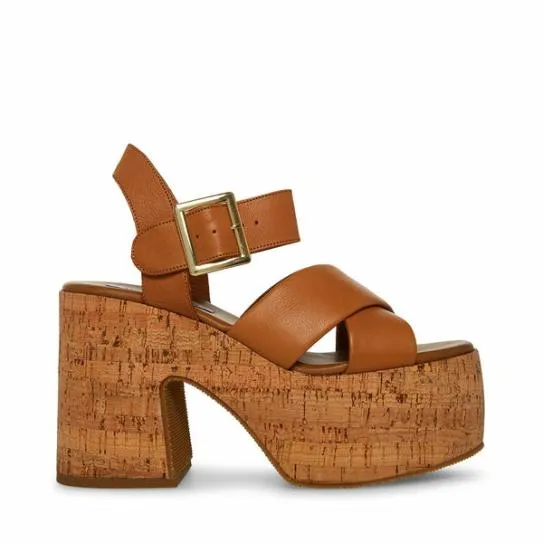 Women PALMER TAN LEATHER Tan Leather Steve Madden Sandals