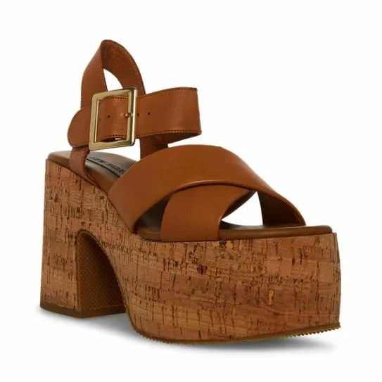 Women PALMER TAN LEATHER Tan Leather Steve Madden Sandals Women PALMER TAN LEATHER Tan Leather Steve Madden Sandals