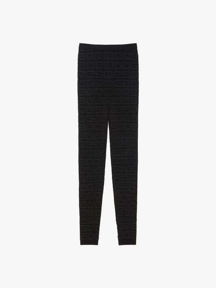 Women Pants and Shorts Givenchy Leggings In 4G Jacquard Black