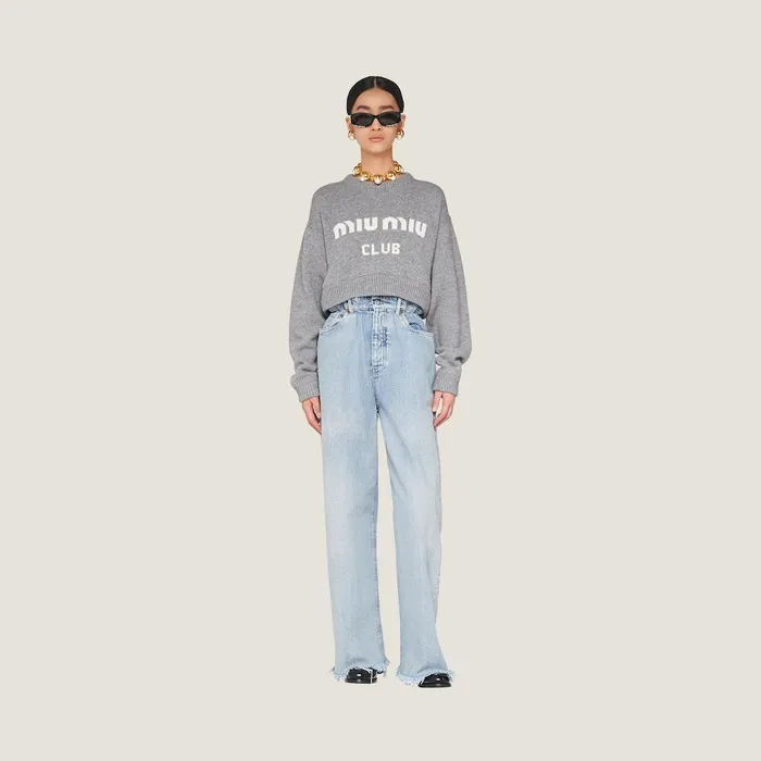 Women Pants And Shorts Miu Miu Iconic Denim Jeans Sapphire Blue Women Pants And Shorts Miu Miu Iconic Denim Jeans Sapphire Blue