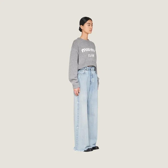 Women Pants And Shorts Miu Miu Iconic Denim Jeans Sapphire Blue Women Pants And Shorts Miu Miu Iconic Denim Jeans Sapphire Blue