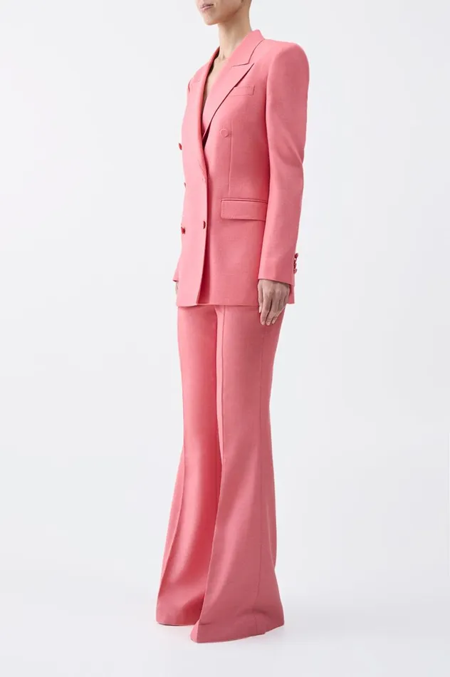 Women Pants Gabriela Hearst Rhein Pant In Watermelon Silk Virgin Wool