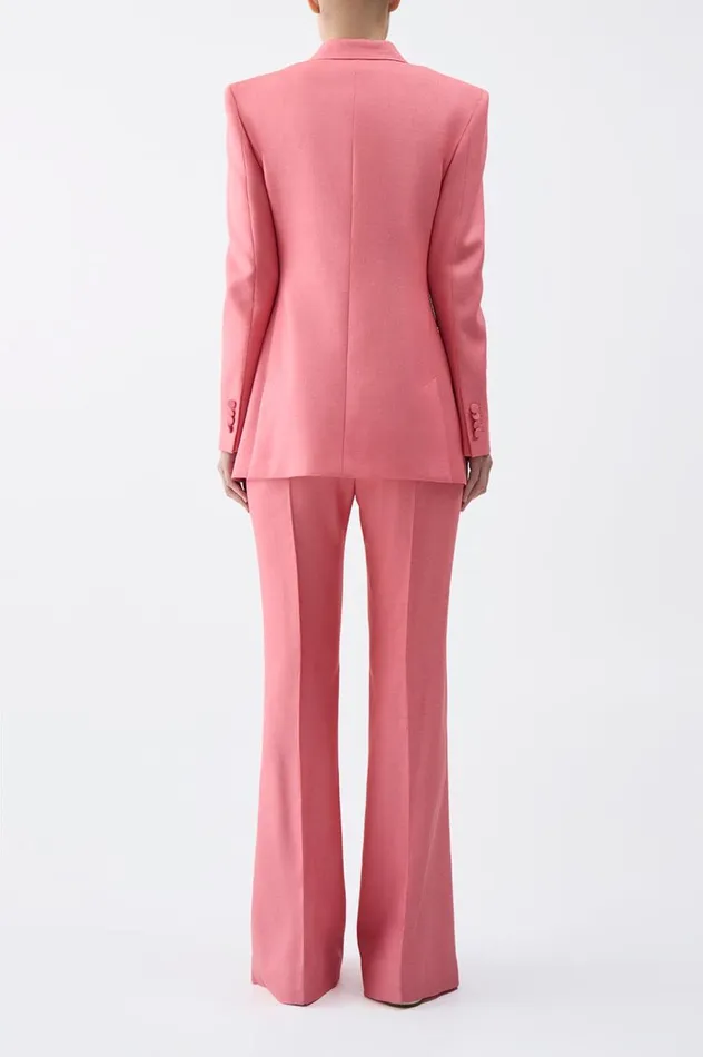 Women Pants Gabriela Hearst Rhein Pant In Watermelon Silk Virgin Wool