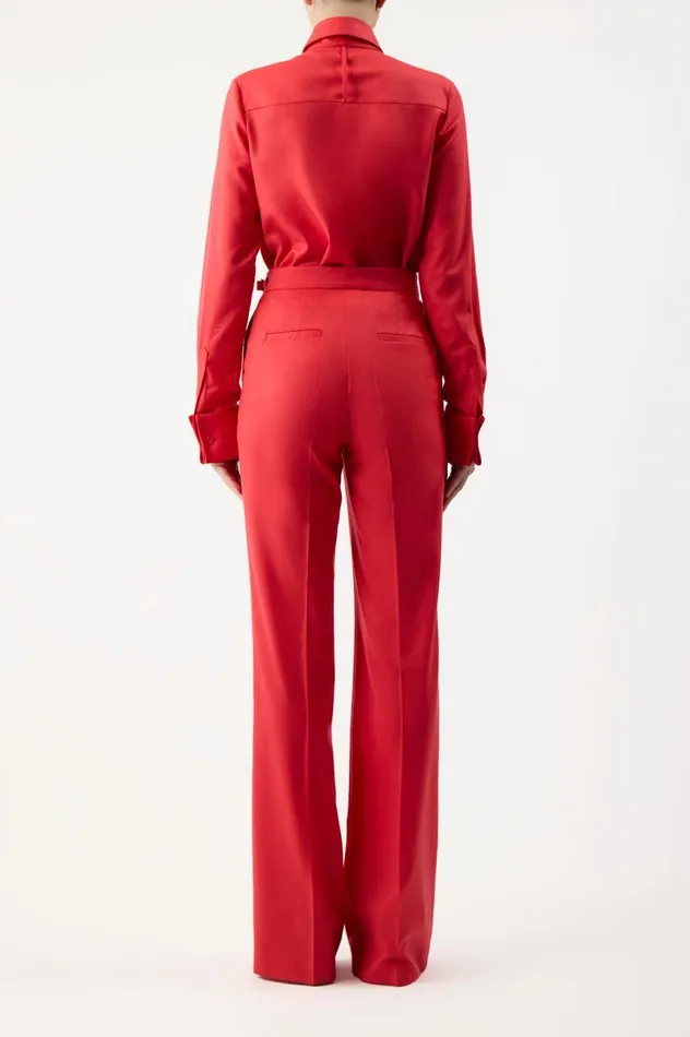 Women Pants Gabriela Hearst Vesta Pant In Red Topaz Superfine Wool