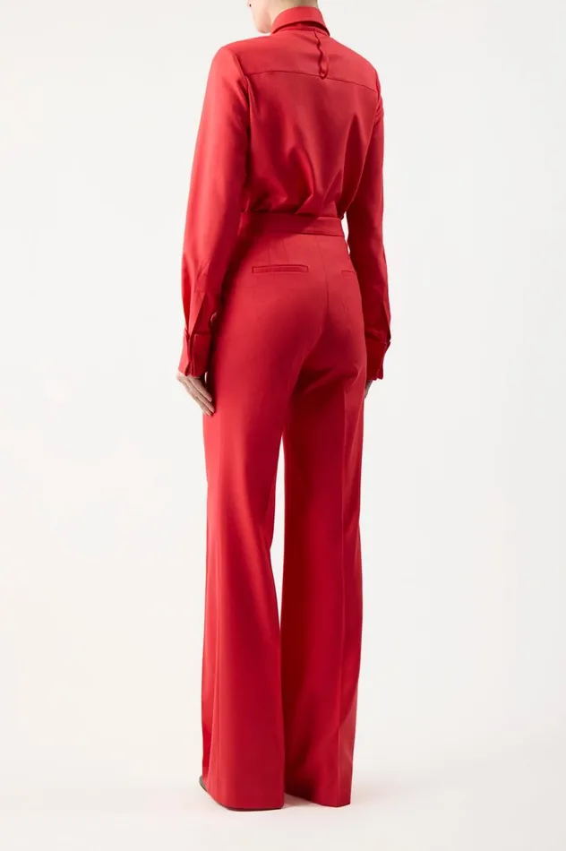 Women Pants Gabriela Hearst Vesta Pant In Red Topaz Superfine Wool