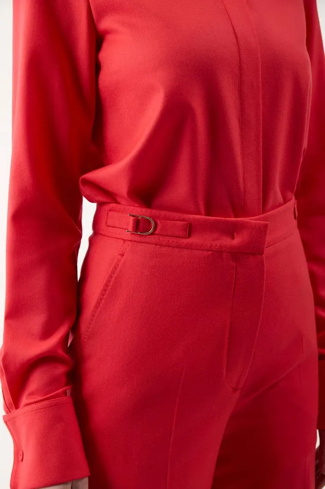 Women Pants Gabriela Hearst Vesta Pant In Red Topaz Superfine Wool