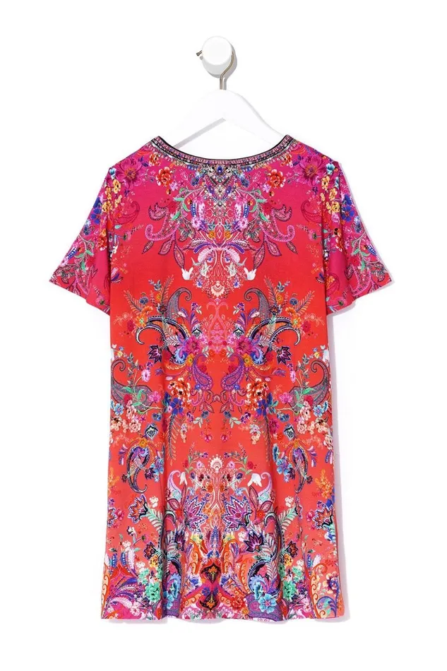 Women Party Dresses Camilla Infants Tshirt Dress With Flare Hem Free Love